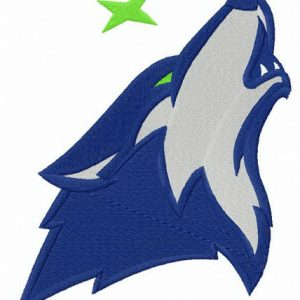 Crunch the Wolf embroidery design