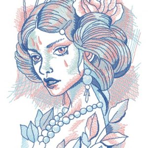 Weeping Femme embroidery design