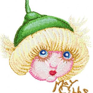 Snugglepot with Gumnut Hat  embroidery design