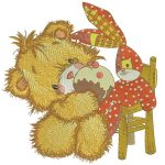 Cupcake for bunny toy embroidery design