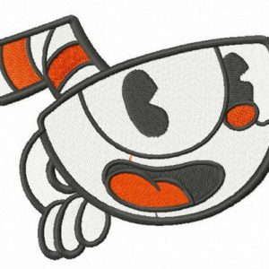 Cuphead embroidery design