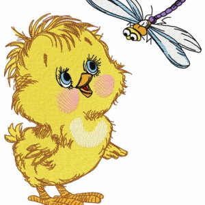 Curious chicken 2 embroidery design