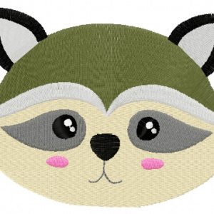 Curious raccoon 2 embroidery design