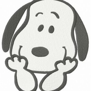 Curious Snoopy embroidery design