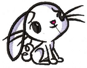 Cute bunny embroidery design