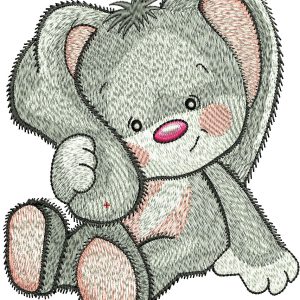 Cute bunny girl 10 embroidery design