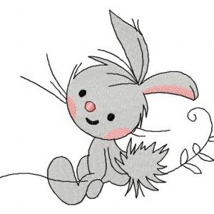 Cute bunny embroidery design