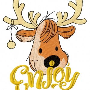 Cute Christmas deer 4 embroidery design
