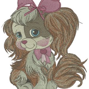 Cute English Cocker Spaniel embroidery design