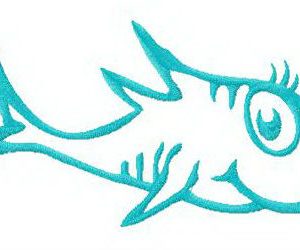 Cute fish Dr. Seuss embroidery design