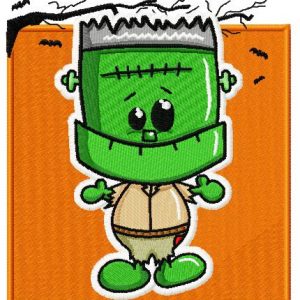 Cute Frankenstein embroidery design