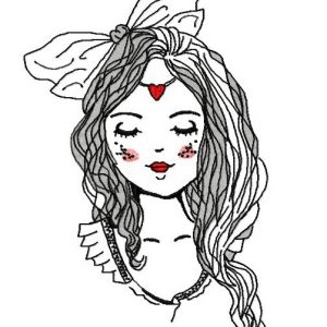 Cute girl 2 embroidery design