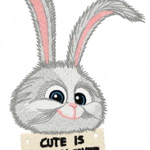 Cute is just my cover 2 embroidery design