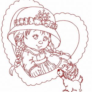 Cute little girl 2 embroidery design