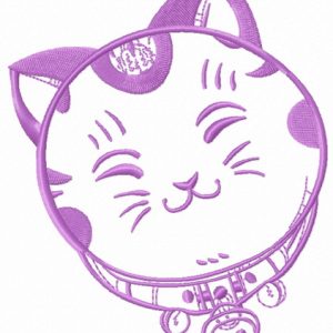 Cute Maneki Neko 4 embroidery design
