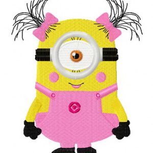 Cute Minion embroidery design