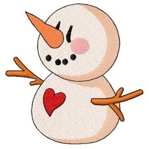Cute snowman embroidery design