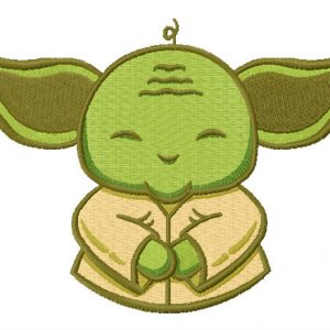 Cute Yoda 3 embroidery design