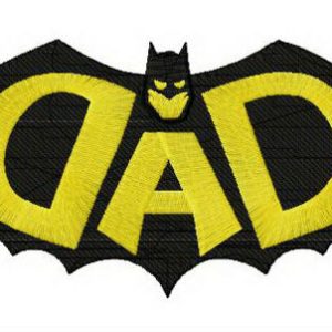 DAD Batman silhouette embroidery design