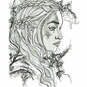 Daenerys sketch embroidery design
