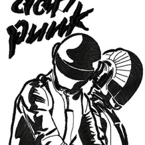 Daft punk embroidery design