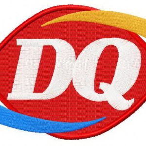 Dairy Queen logo embroidery design