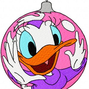 Daisy Duck Christmas Ball embroidery design
