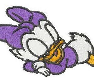 Daisy Duck sleeping embroidery design