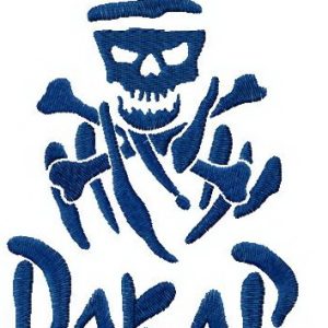 Dakar logo embroidery design