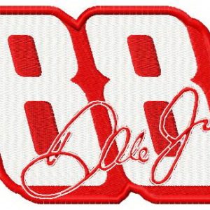 Dale Jr embroidery design