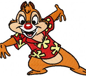 Dale in Hawaii embroidery design