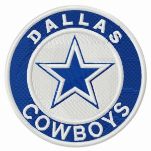 Dallas Cowboys round logo embroidery design