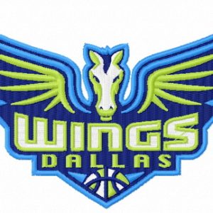 Dallas Wings logo embroidery design
