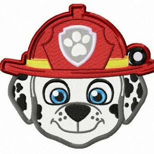 Dalmatian firefighter embroidery design