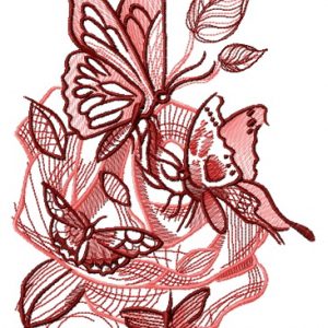 Dance of butterflies embroidery design