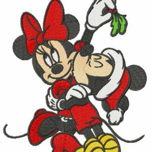 Dance under mistletoe embroidery design