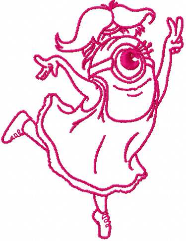 Minion dancing 2 embroidery design
