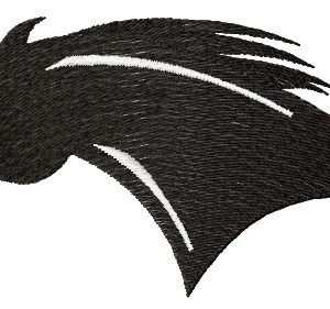 Dark horse embroidery design