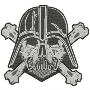Darth Vader crossed bones embroidery design