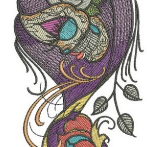 Dead beauty 2 embroidery design