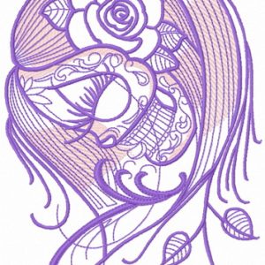 Dead beauty 4 embroidery design
