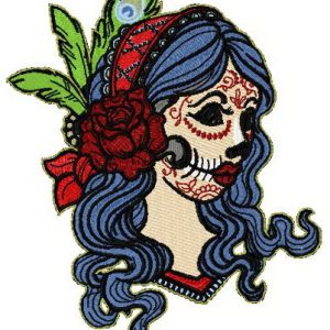 Dead beauty embroidery design