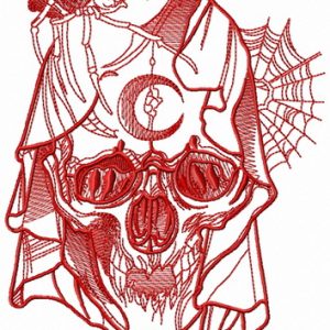Dead bride sketch embroidery design