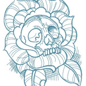 Dead rose 2 embroidery design