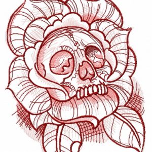Dead rose embroidery design