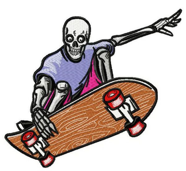 Dead skater 2 embroidery design