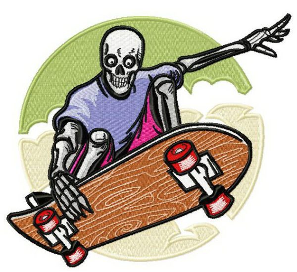 Dead skater embroidery design