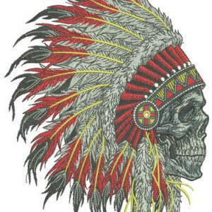 Dead warrior embroidery design