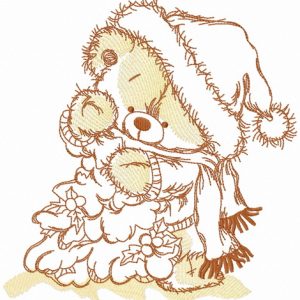 Decorating holly for Christmas 2 embroidery design