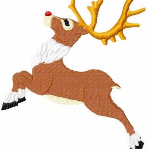 Christmas deer embroidery design